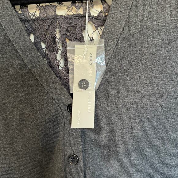 NWT Zero Degrees Celcius Lack Back Cardigan Size Small - Picture 7 of 8